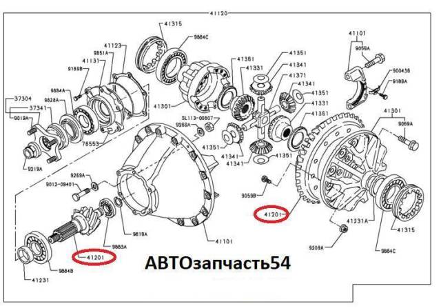 Коническая пара редуктора Hyundai HD72
